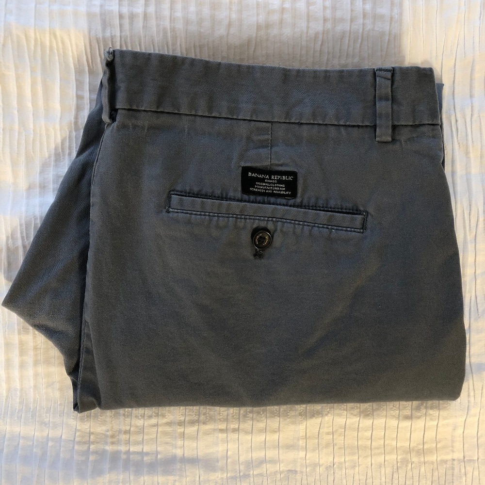 Slate Blue Fulton Skinny Chino by Banana Republic